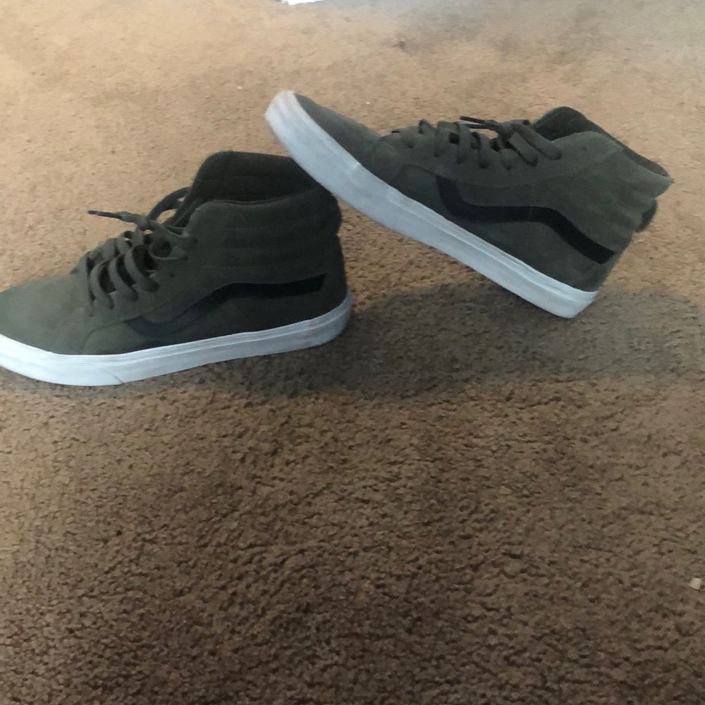 Green and black vans